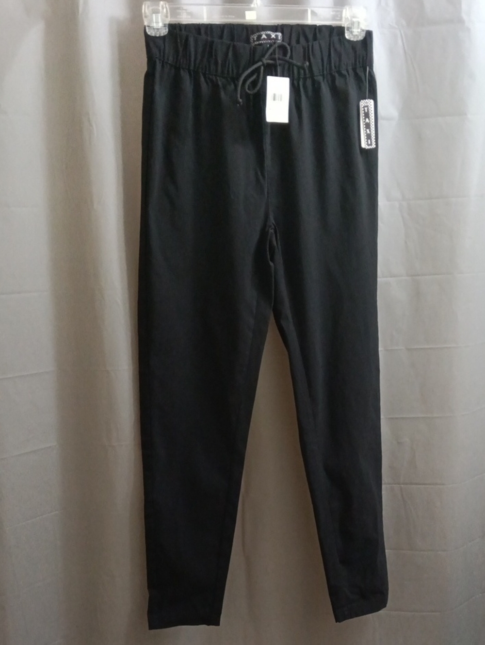 Taxi Black Drawstring Jogger Pants